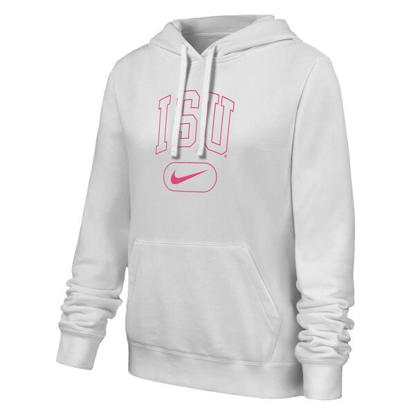 Nike Women's ISU White Club Fleece Hooded Sweatshirt vendor image